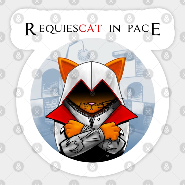 Assassin Cat Sticker by jasonyerface